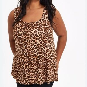 Torrid Super Soft Sleep Animal Print Tank Shirt 3X